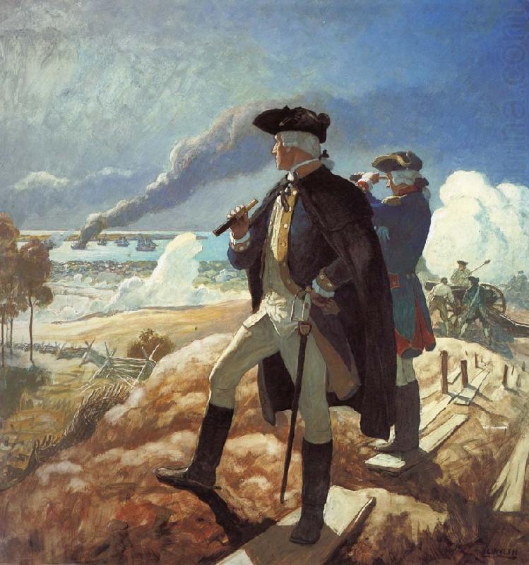 NC Wyeth George Washington at Yorktown china oil painting image